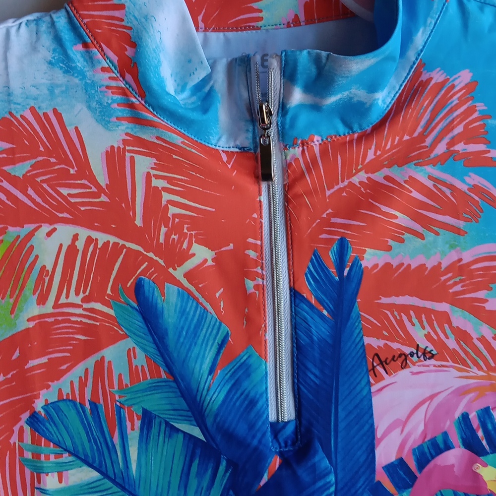 Vibrant Tropical Sleeveless Top - Picture 3 of 4